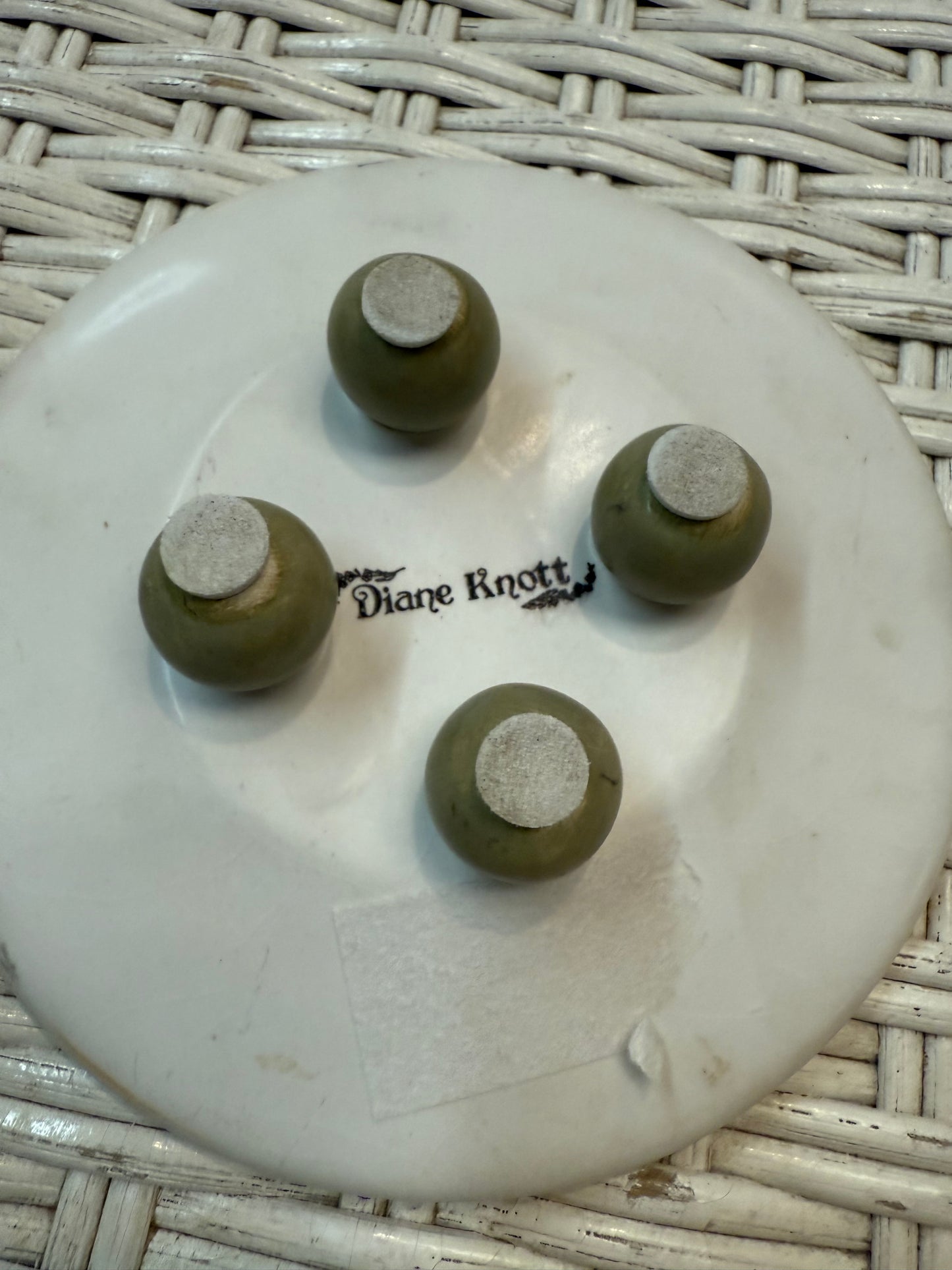 Diane Knott Candle Topper & Plate Set – Beehive Garden Scene – Ceramic