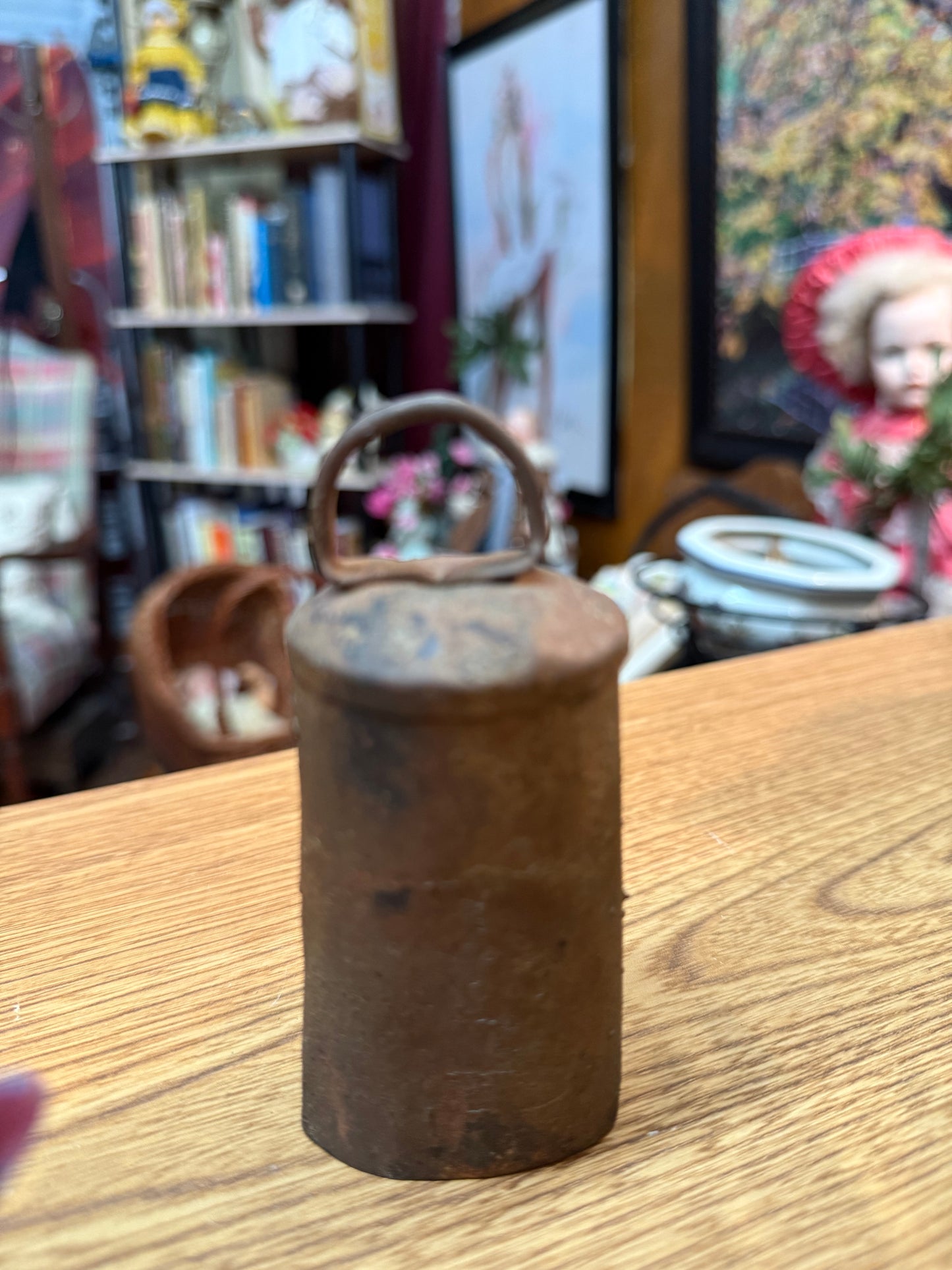 Antique Iron Bell – Eerie Old Livestock Bell with Rustic Patina Farmhouse Relic
