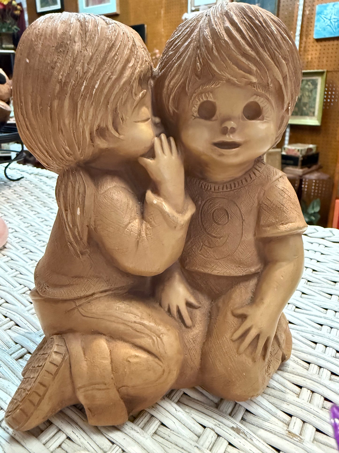 1975 “Got A Secret” Figurine – Whispering Children - Oddly Innocent