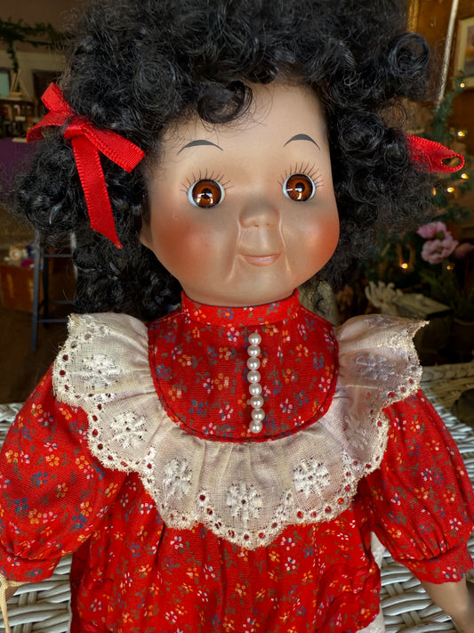 Vintage Music Box Doll - Plays Tomorrow - Bright Smile, Dark Presence - Creepy