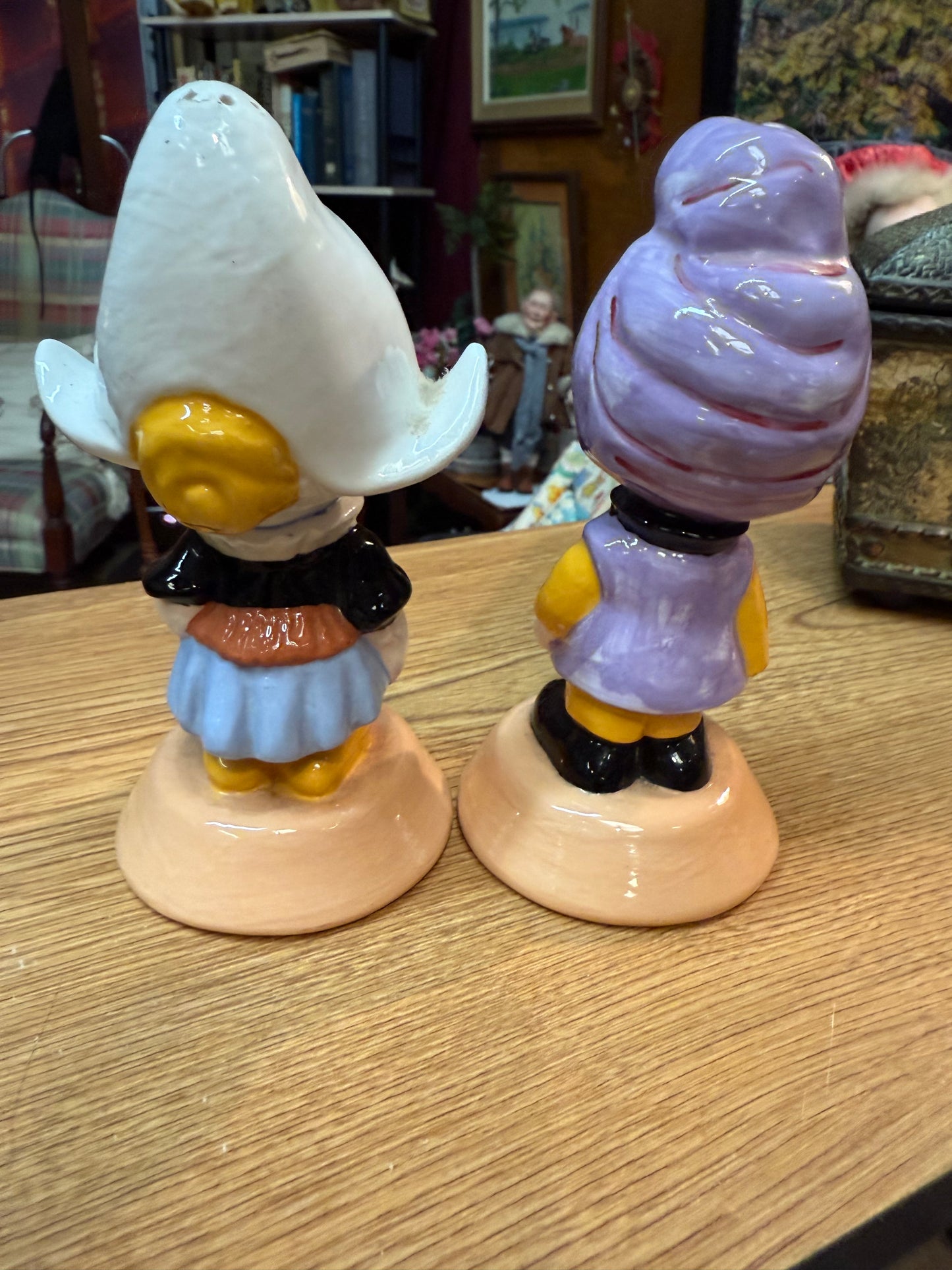 1980 Hand-Painted Salt & Pepper Shaker Set – Signed – 6” International Child