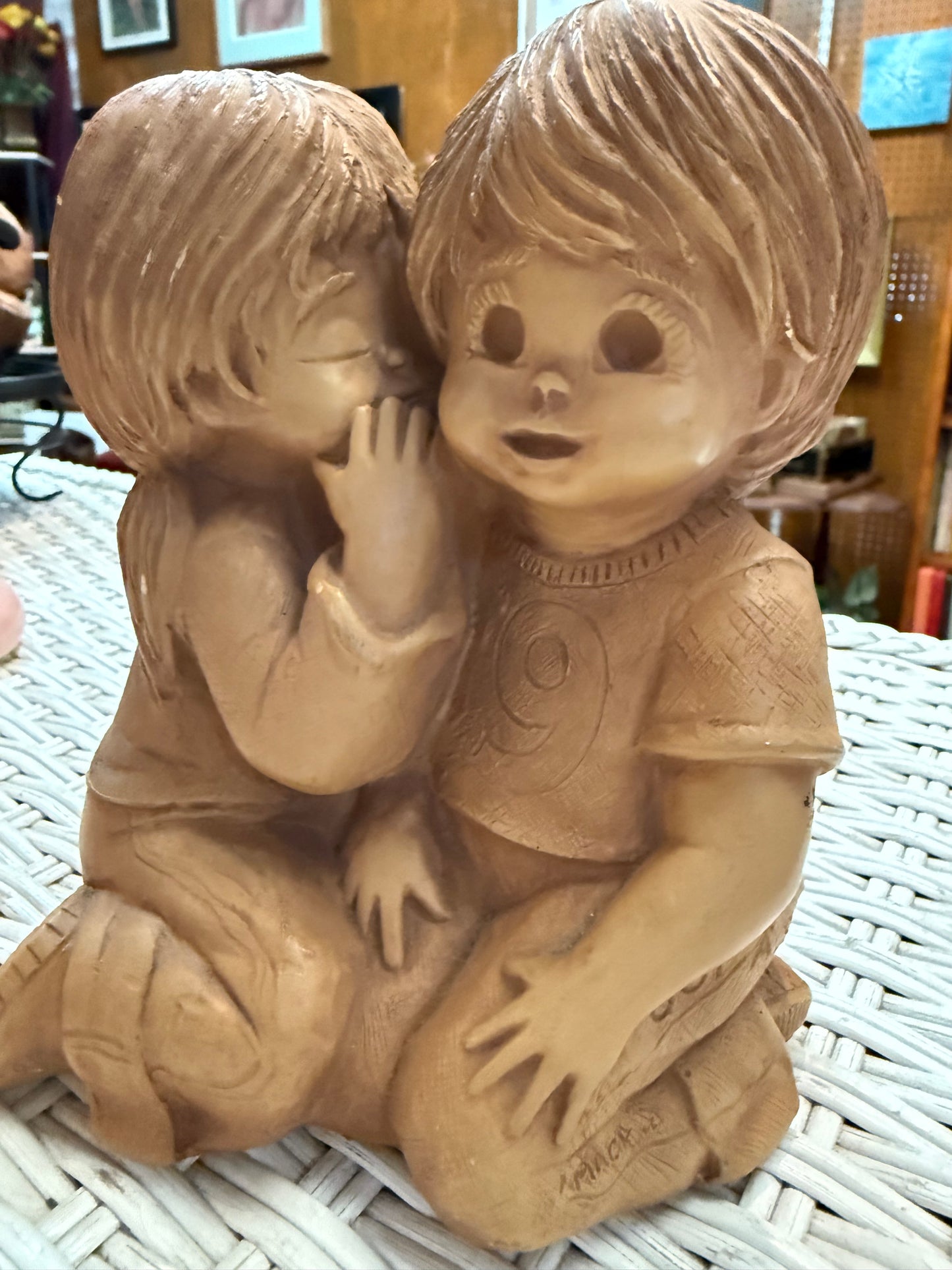 1975 “Got A Secret” Figurine – Whispering Children - Oddly Innocent