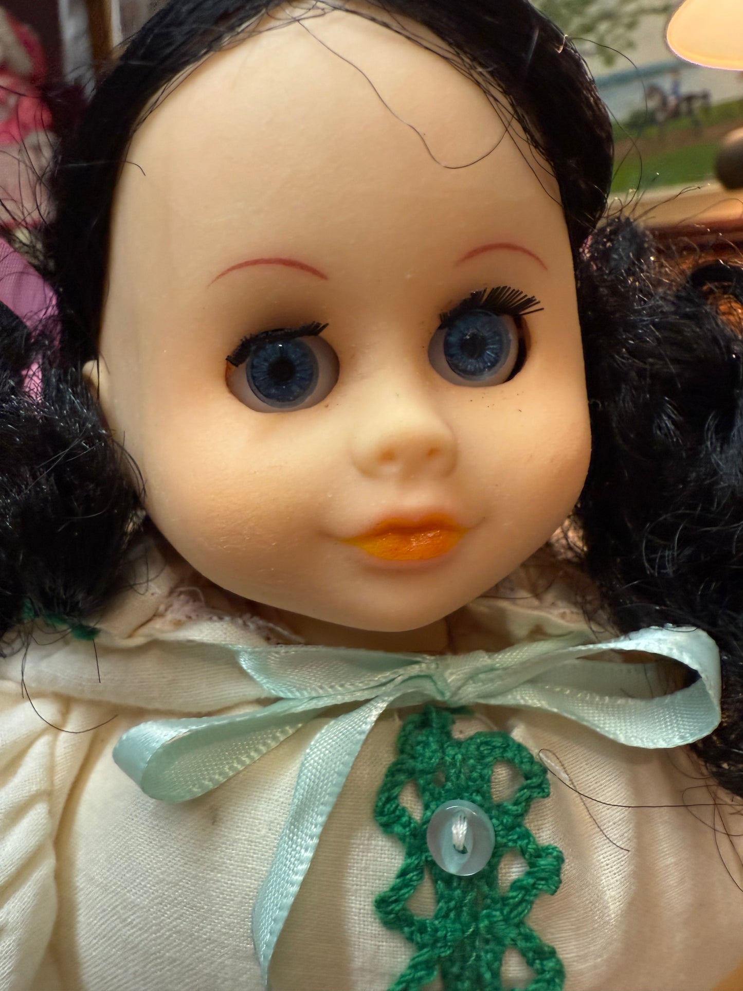 Southern Belle Clothespin Doll – Handcrafted Vintage Charm with Homemade Dress