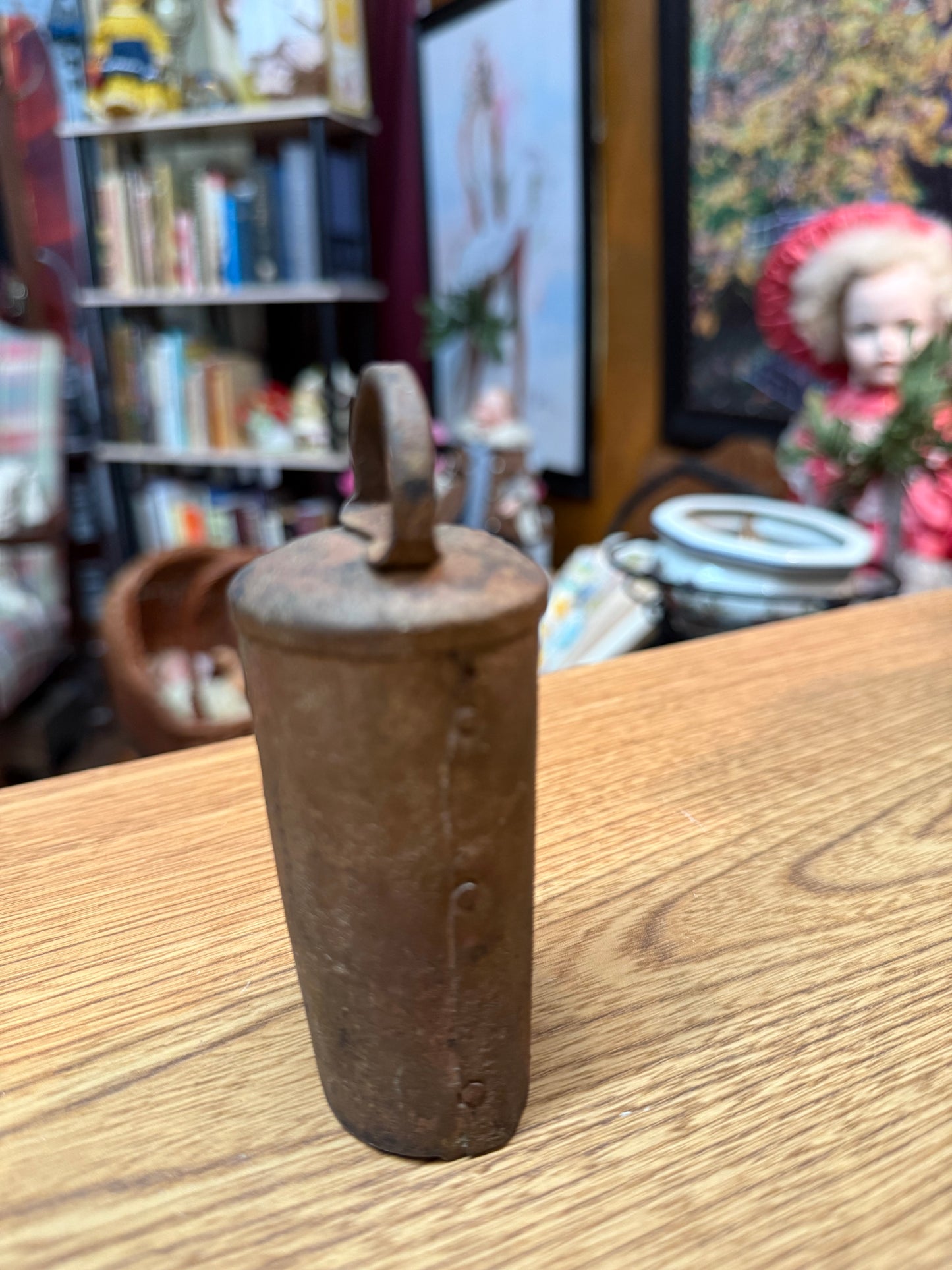 Antique Iron Bell – Eerie Old Livestock Bell with Rustic Patina Farmhouse Relic