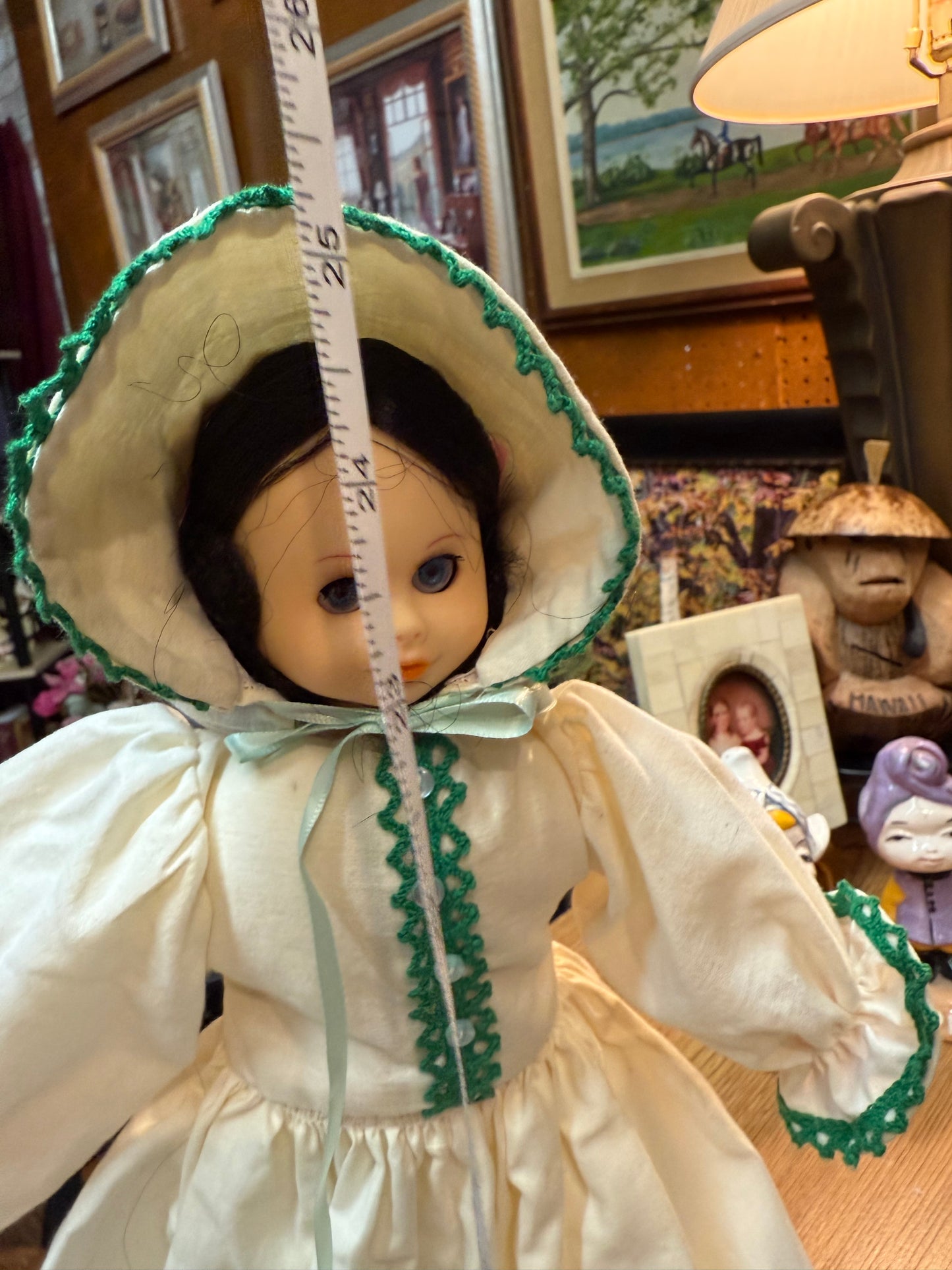 Southern Belle Clothespin Doll – Handcrafted Vintage Charm with Homemade Dress