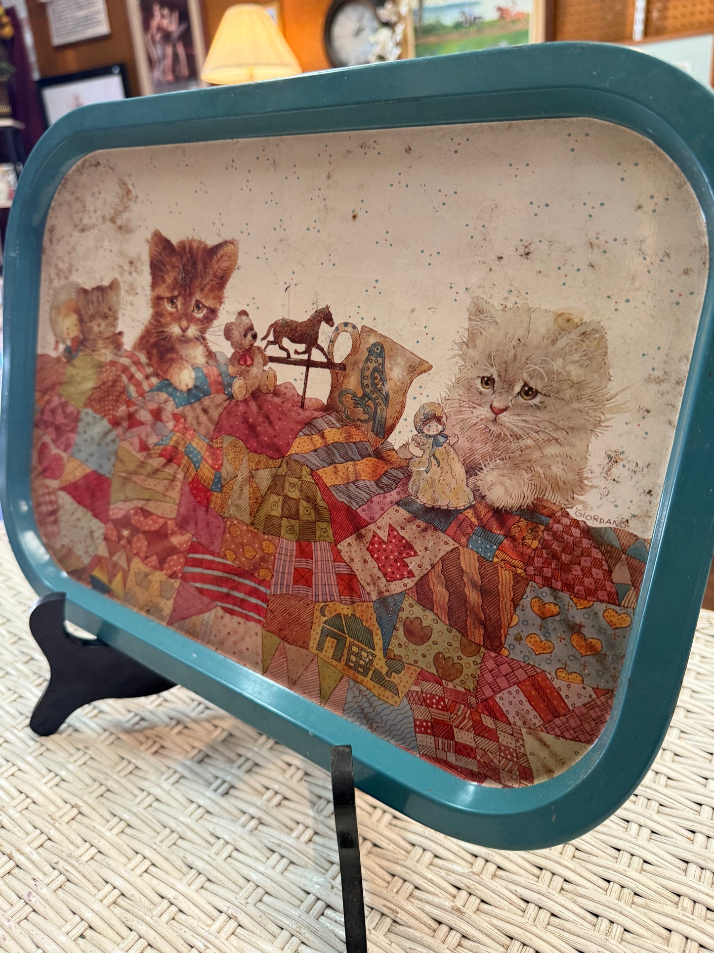 1970s Giordano Cat Tin Tray – The Tin Box Co. of America - Vintage Kitties