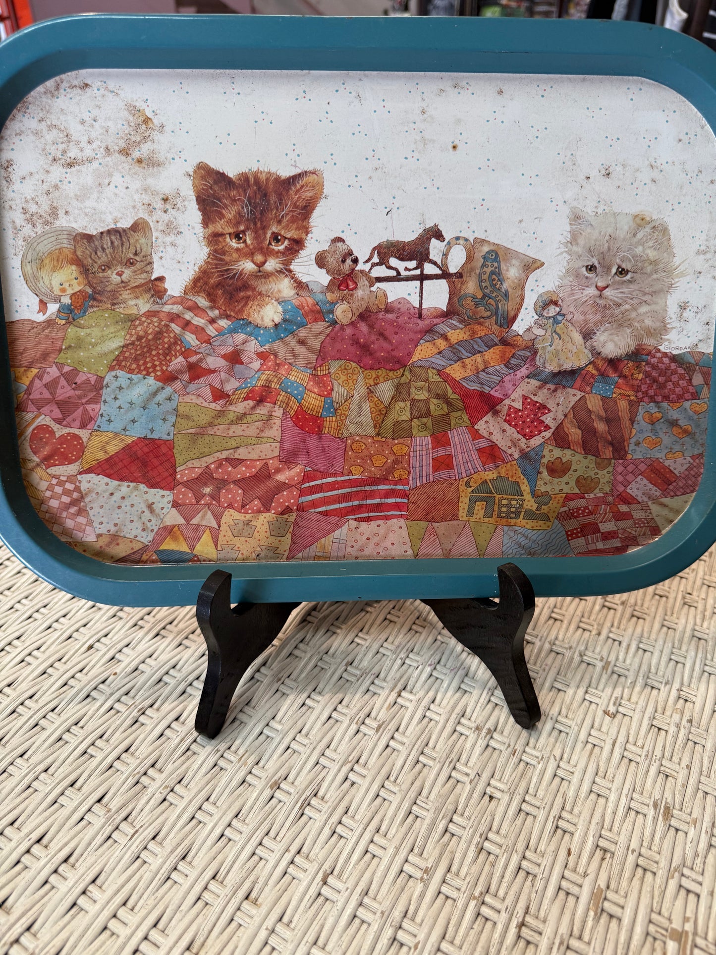 1970s Giordano Cat Tin Tray – The Tin Box Co. of America - Vintage Kitties