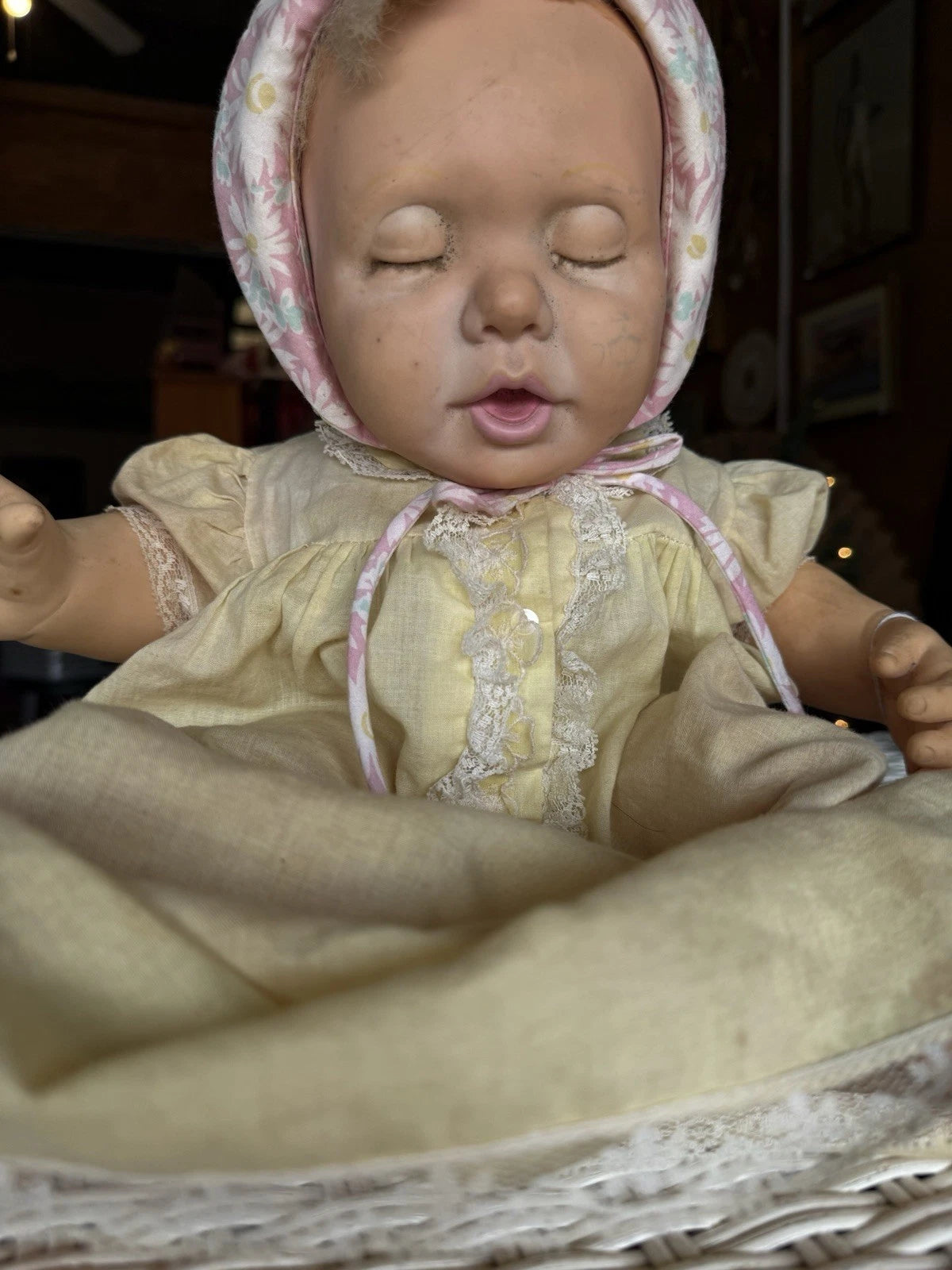 Spooky 1984 Hasbro Real Vintage Baby Doll Sleep Eyes - J Turner Design Weighted