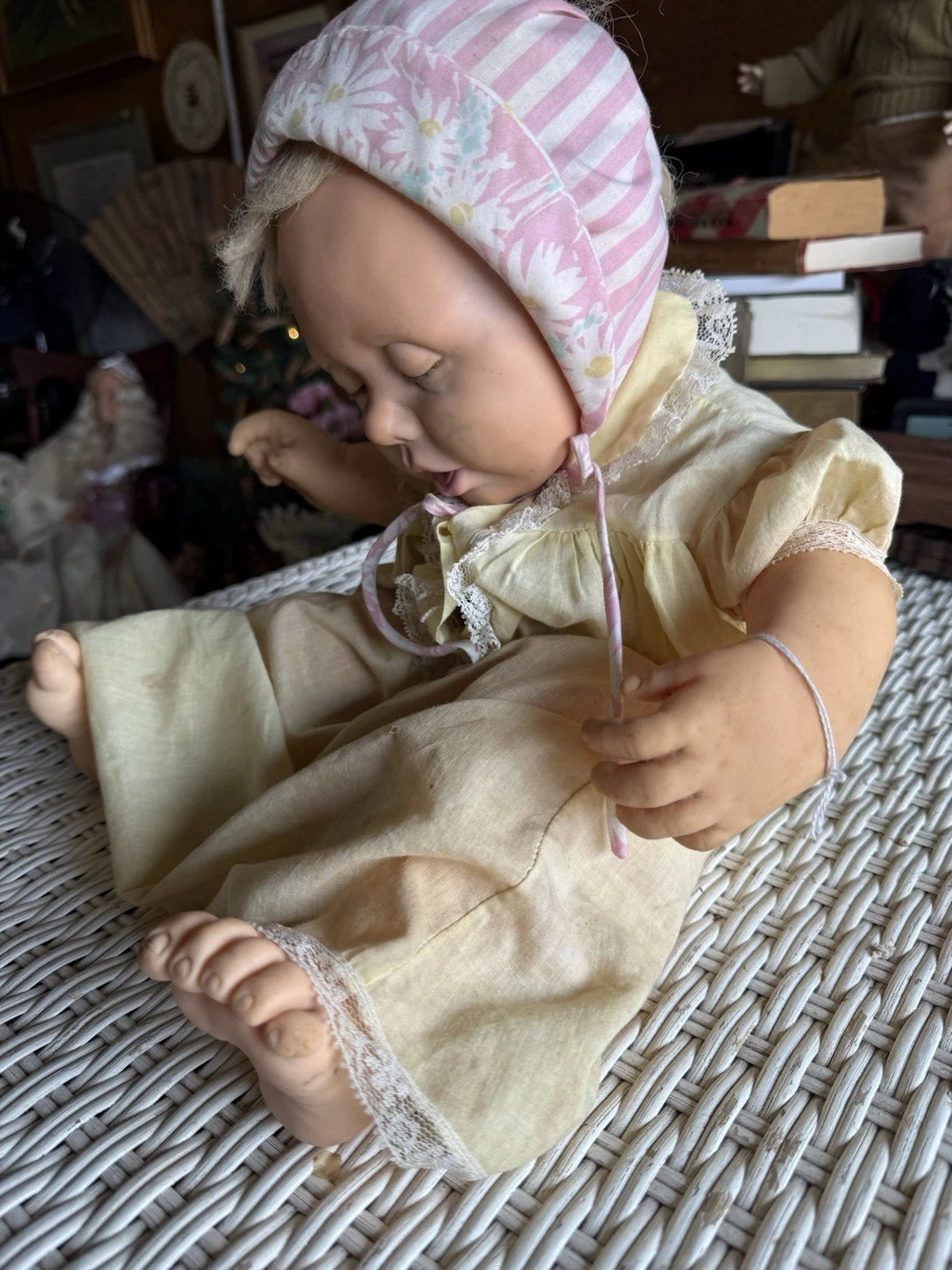Spooky 1984 Hasbro Real Vintage Baby Doll Sleep Eyes - J Turner Design Weighted
