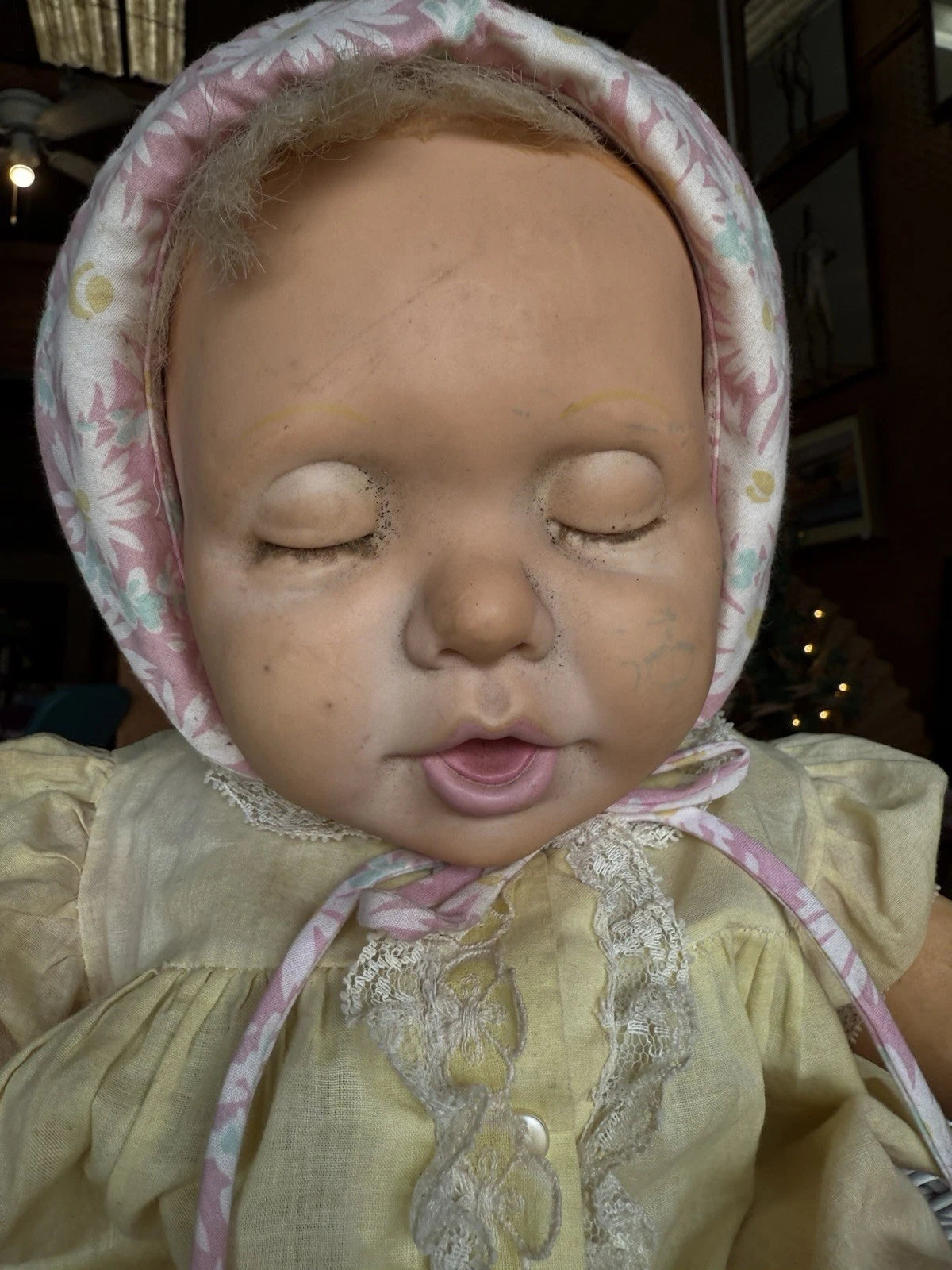 Spooky 1984 Hasbro Real Vintage Baby Doll Sleep Eyes - J Turner Design Weighted