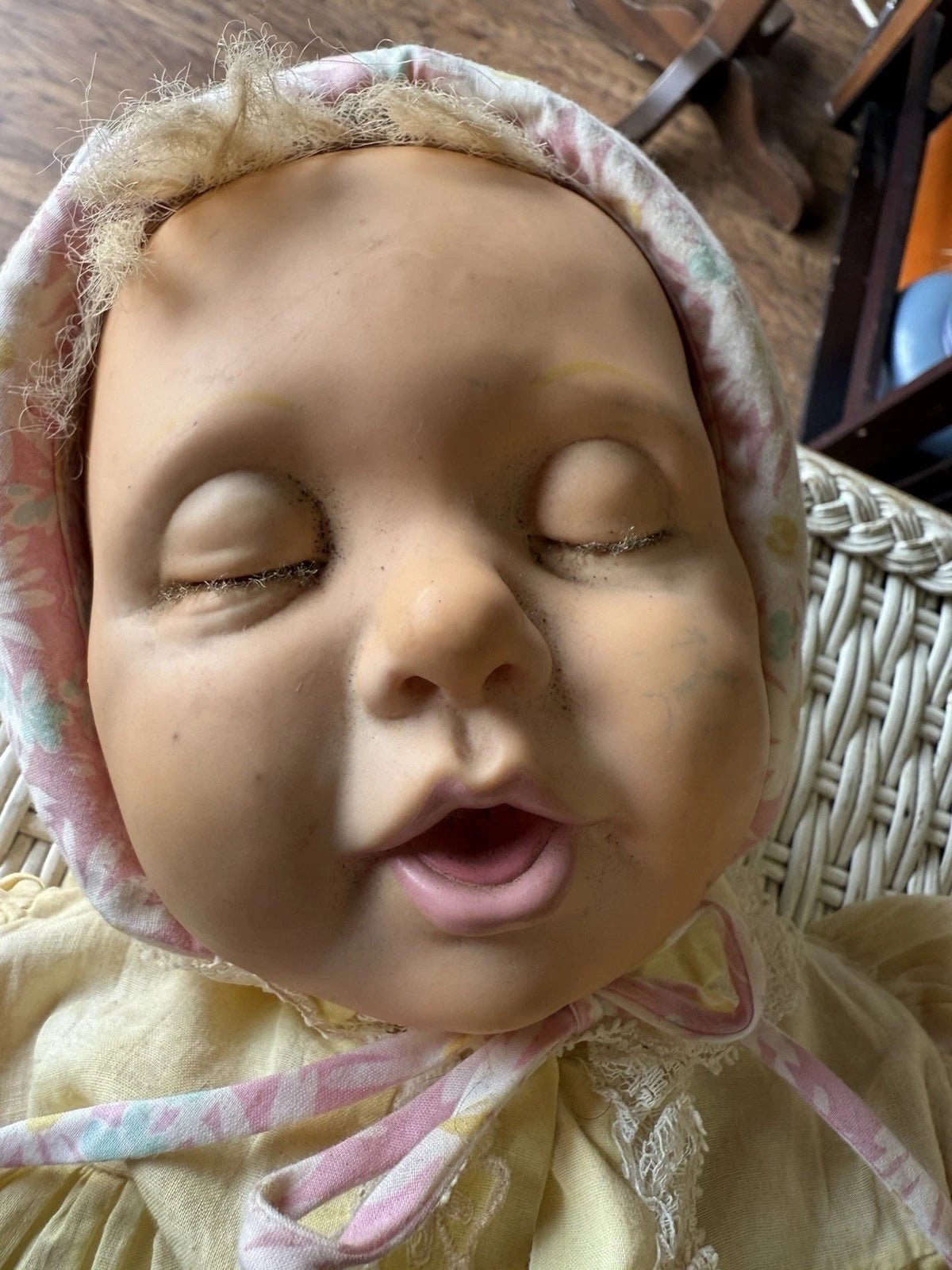 Spooky 1984 Hasbro Real Vintage Baby Doll Sleep Eyes - J Turner Design Weighted