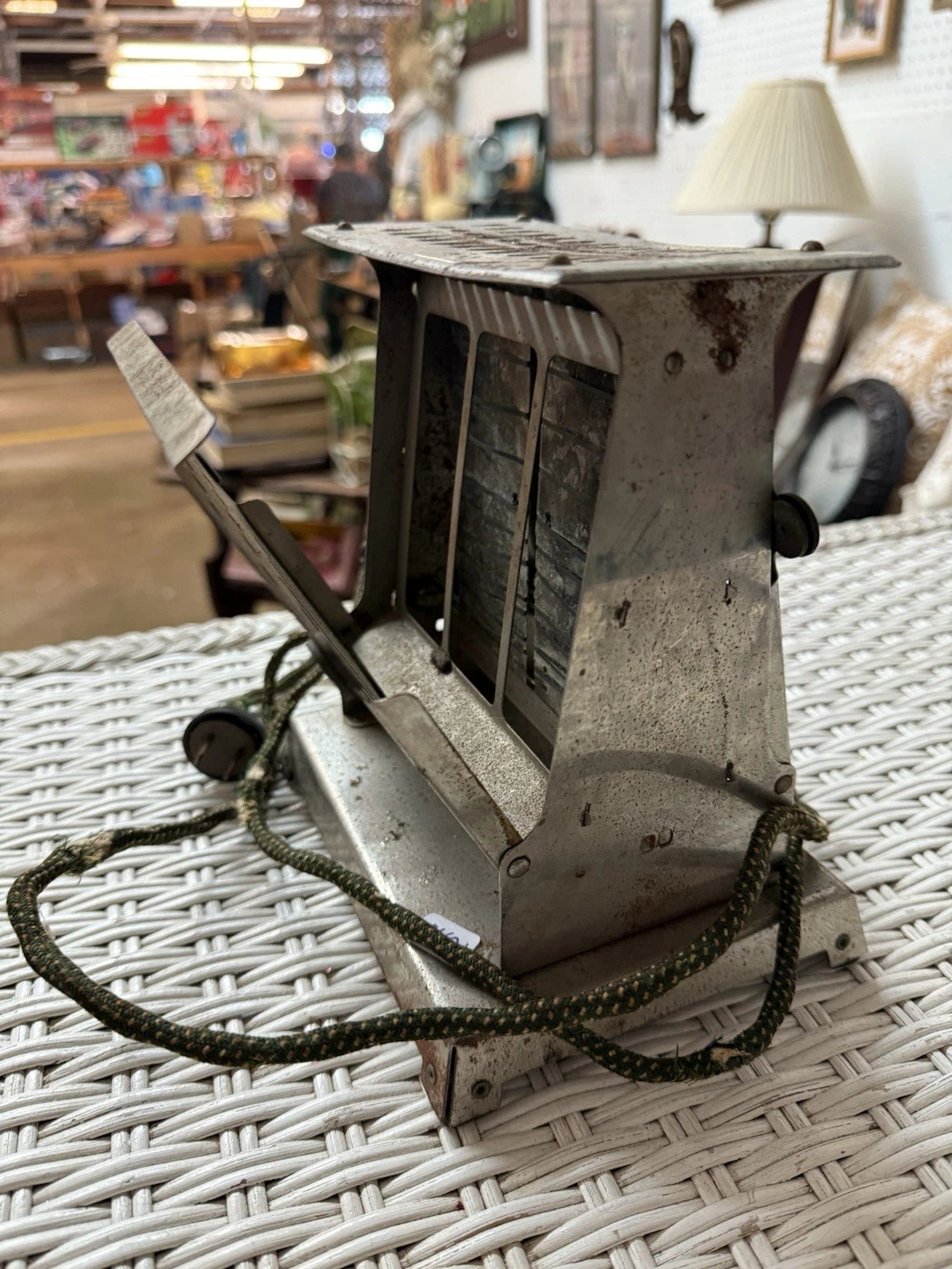 Haunted Vintage Electric Toaster – Eerie Antique Kitchen Appliance with a Past