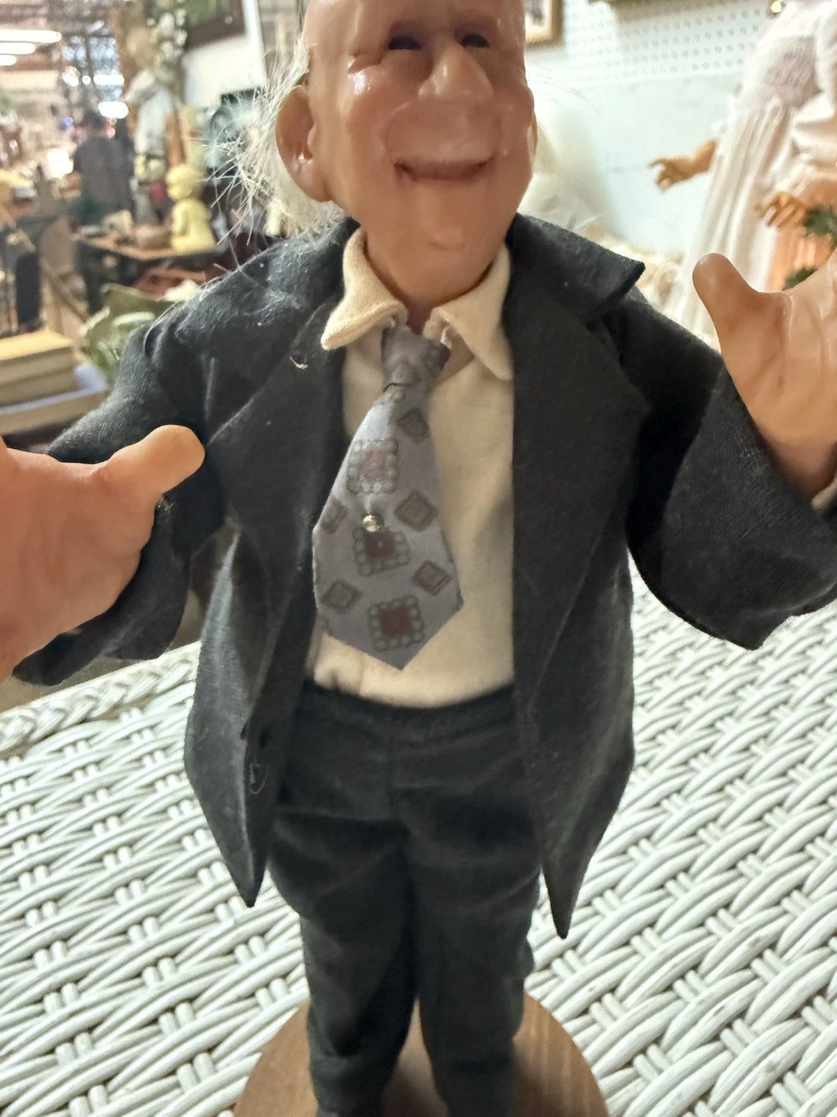 “Uncle Jake” by Anne Wahl – Handcrafted Polymer Clay Character Doll – Mischievous Spirit?
