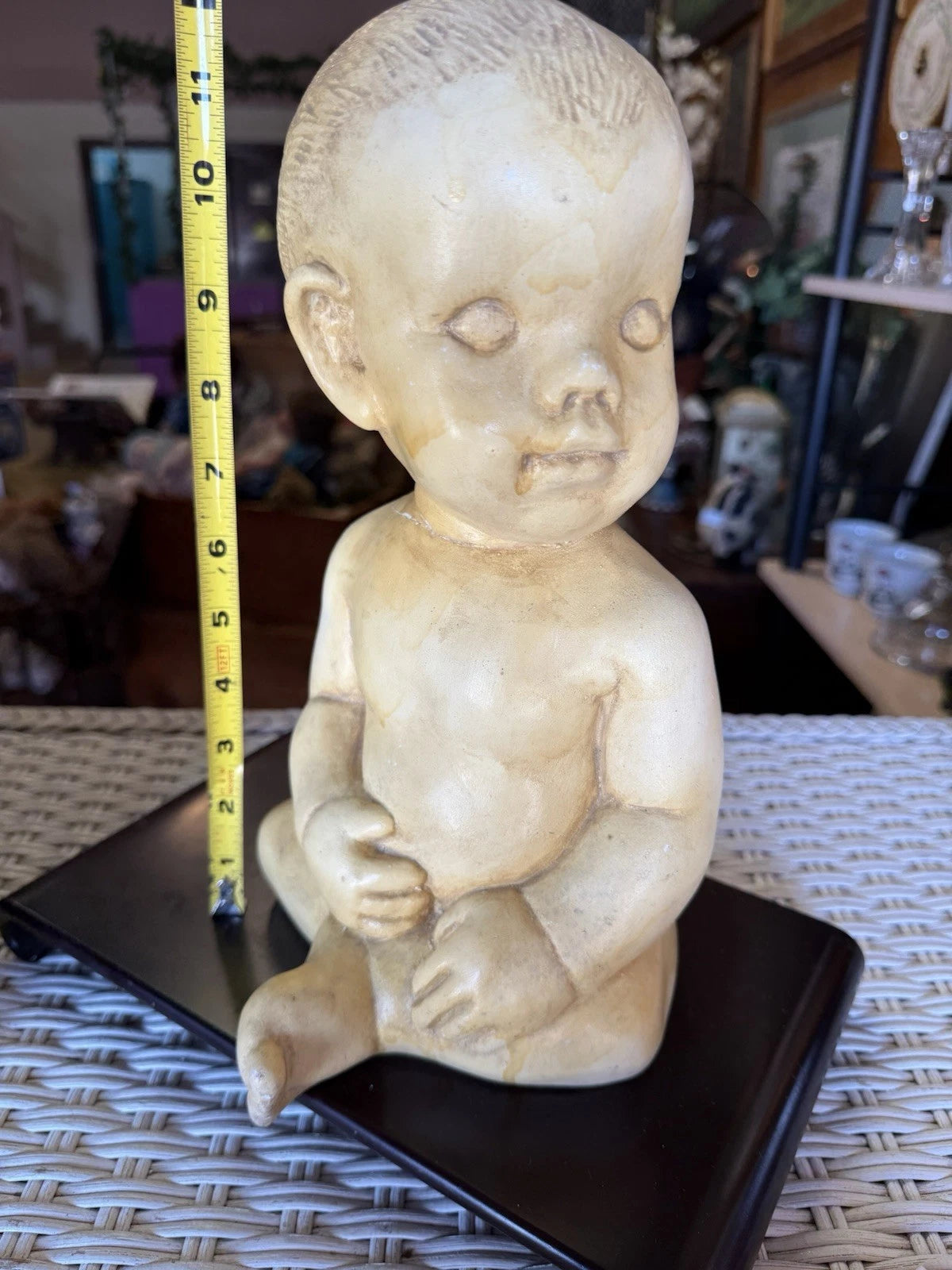 Ghost Baby Bank – 12” Resin Statue with Disturbing Charm & Haunted Energy