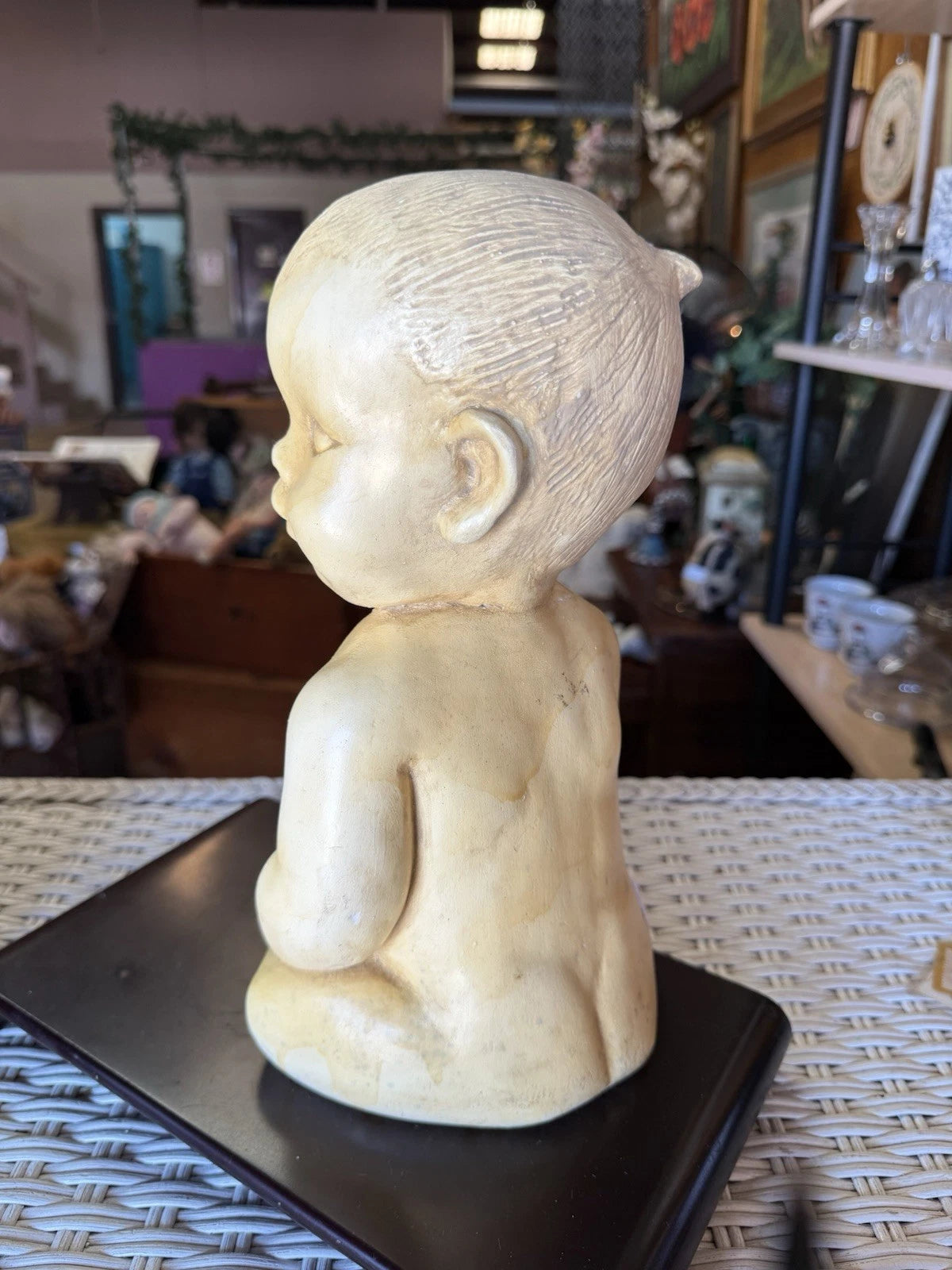 Ghost Baby Bank – 12” Resin Statue with Disturbing Charm & Haunted Energy