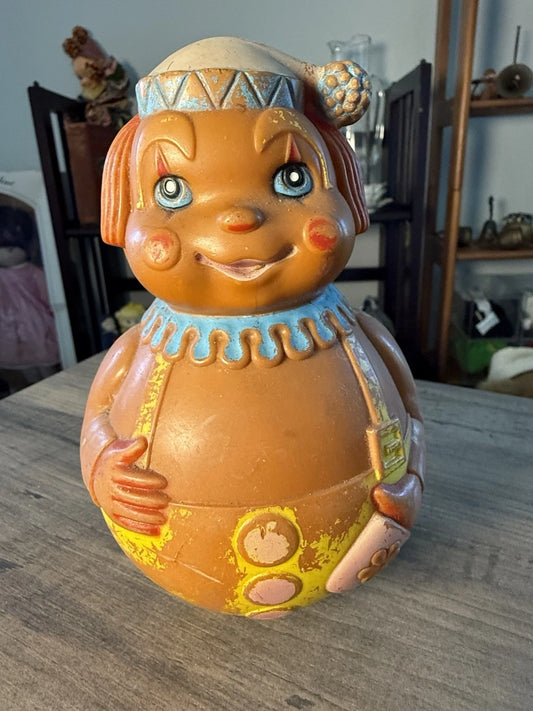 1972 Roly-Poly Clown Toy by Kiddie Products – “The First Years” – Disturbingly Delightful Vintage Collectible