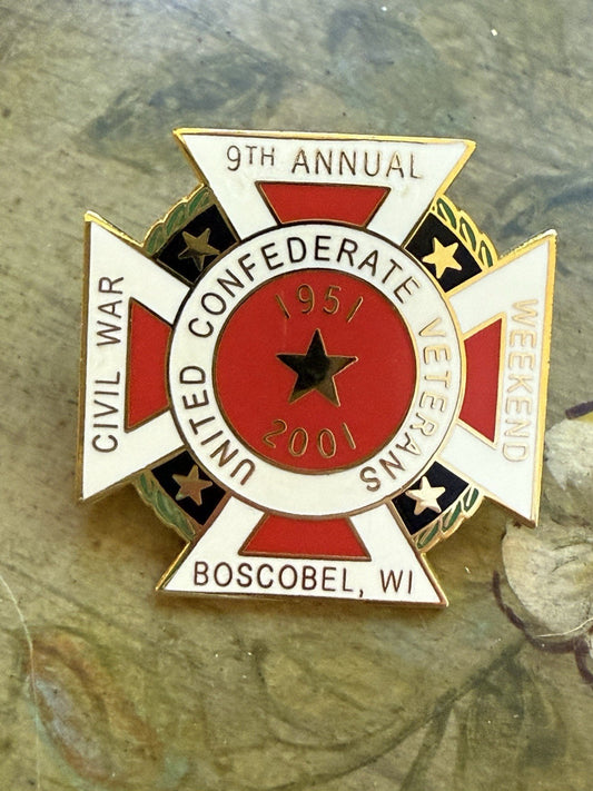 2001 Boscobel WI Civil War Annual United Confederate Veterans Commemorative Pin