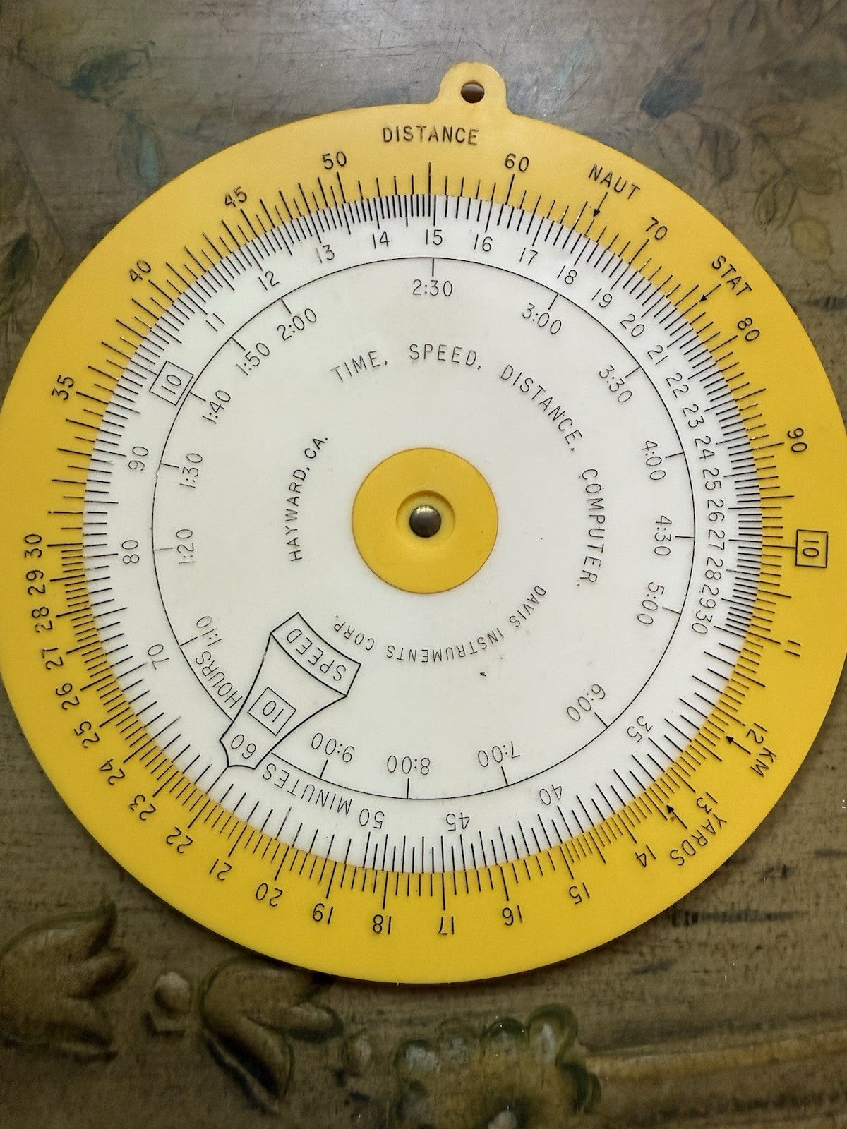 Vintage Davis Instruments T-S-D Computer – Nautical/Aviation Time Speed Distance