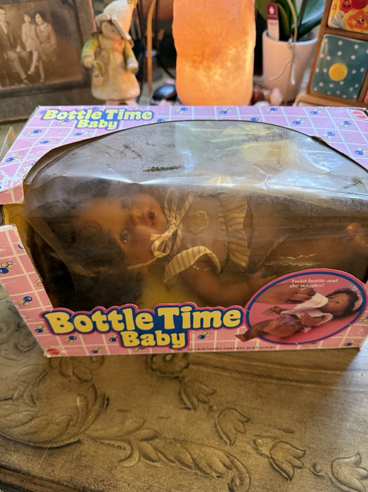 1980s Mattel Bottle Time Baby Doll – Wiggles with Bottle – Original Box Creepy