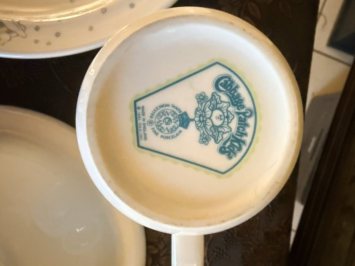 Vintage Cabbage Patch Kids Child’s Dish Set Cup Bowl Plate Royal Worcester