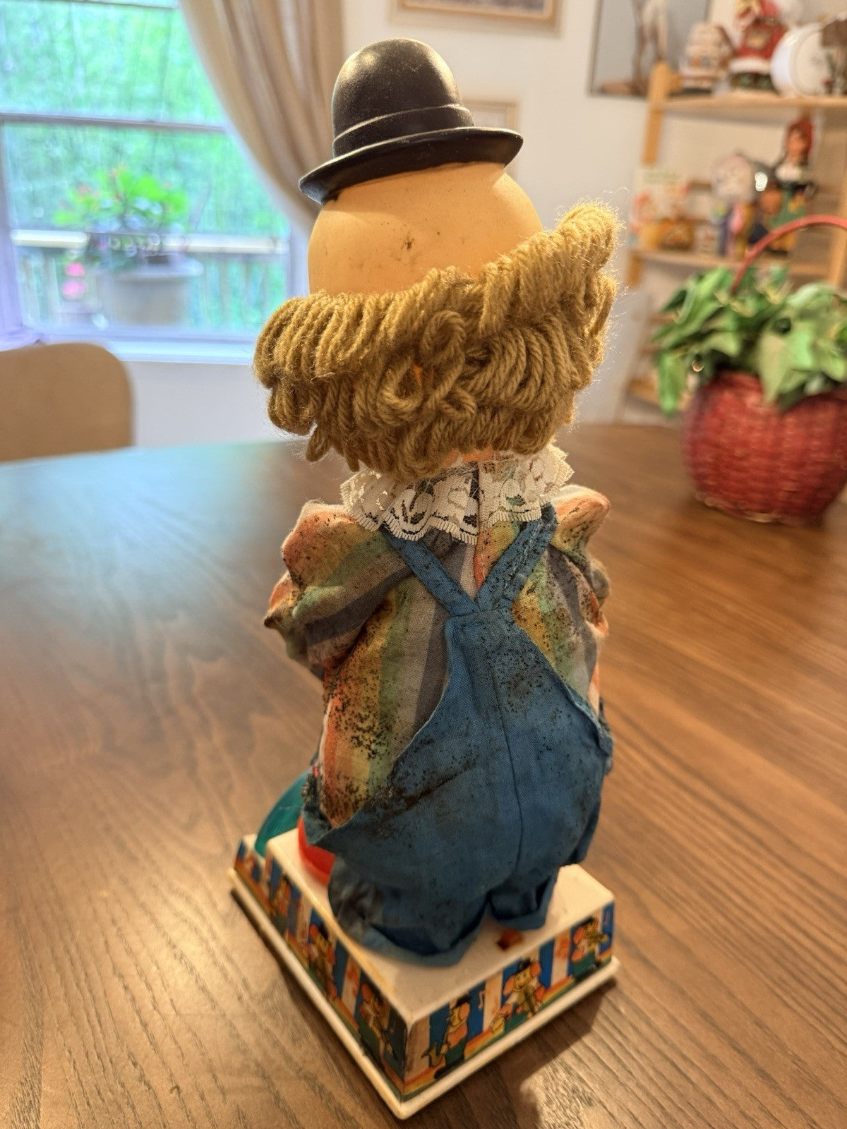 Creepy Vintage Clown Toy - Lights & Music Work • Distressed, Eerie Circus Vibe