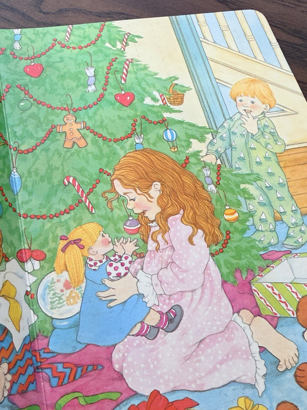 Let’s Peek in Santa’s Sack Board Book 1990 Dora Leder Vintage Peek-a-Board Funny