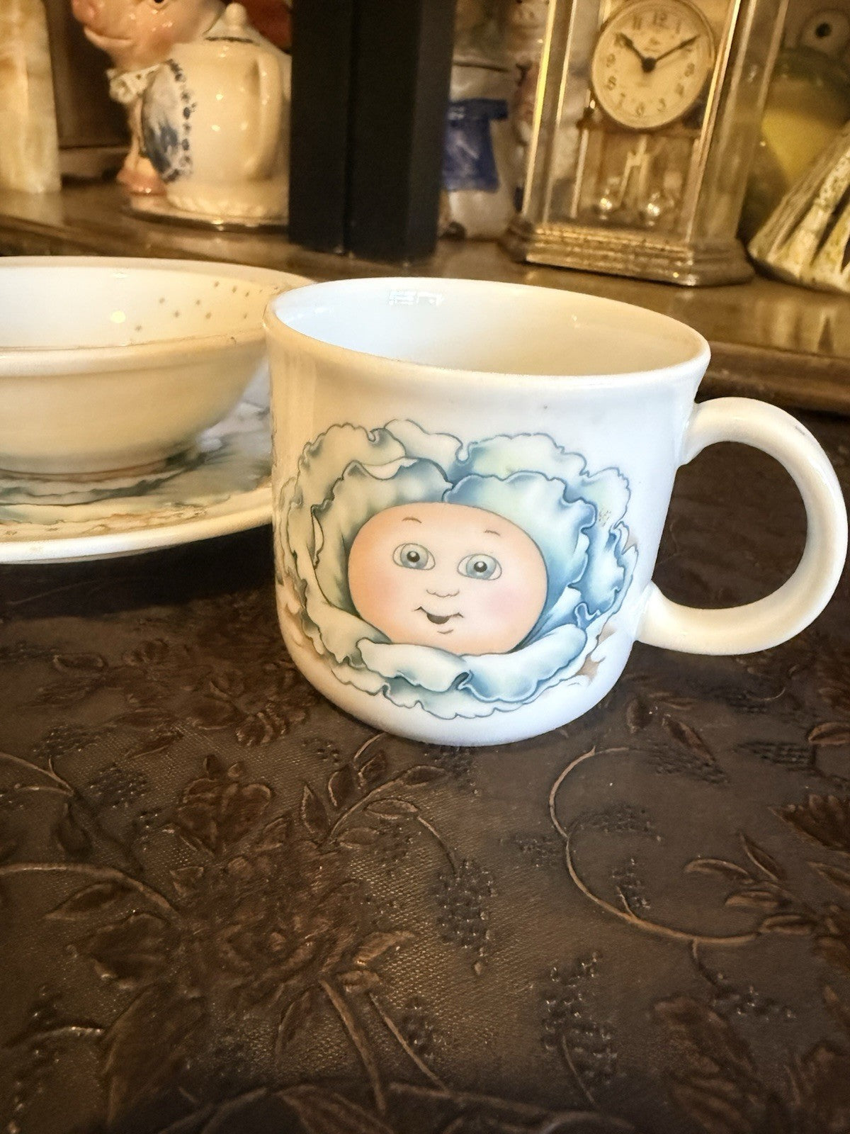 Vintage Cabbage Patch Kids Child’s Dish Set Cup Bowl Plate Royal Worcester