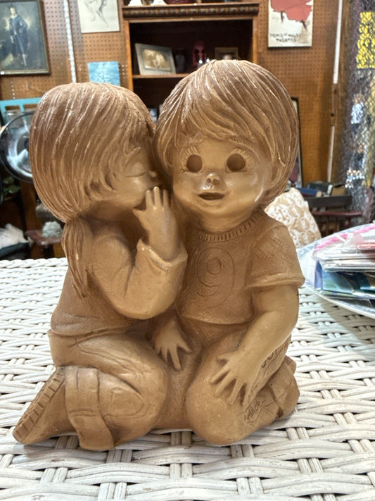 1975 “Got A Secret” Figurine – Whispering Children - Oddly Innocent