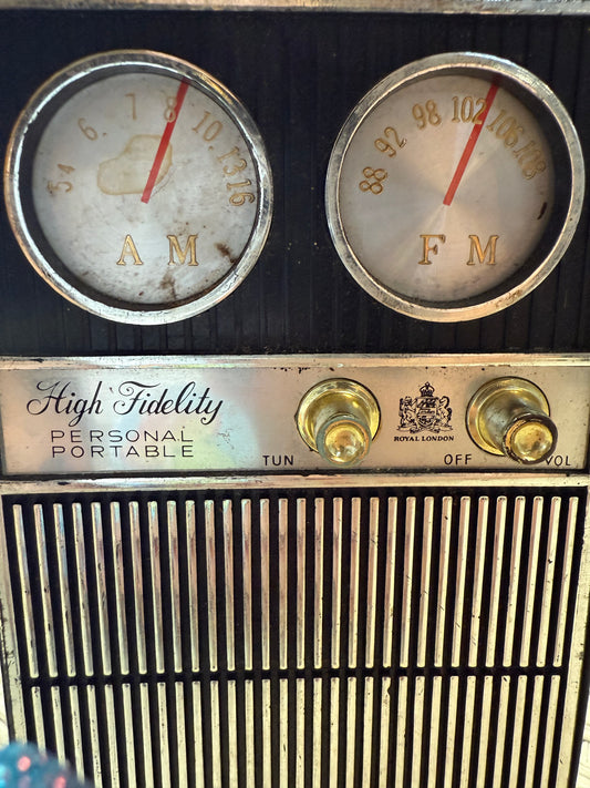 1968 Royal London Hidden Flask Set - High Fidelity Radio Disguise Barware