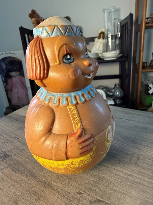 1972 Roly-Poly Clown Toy by Kiddie Products – “The First Years” – Disturbingly Delightful Vintage Collectible