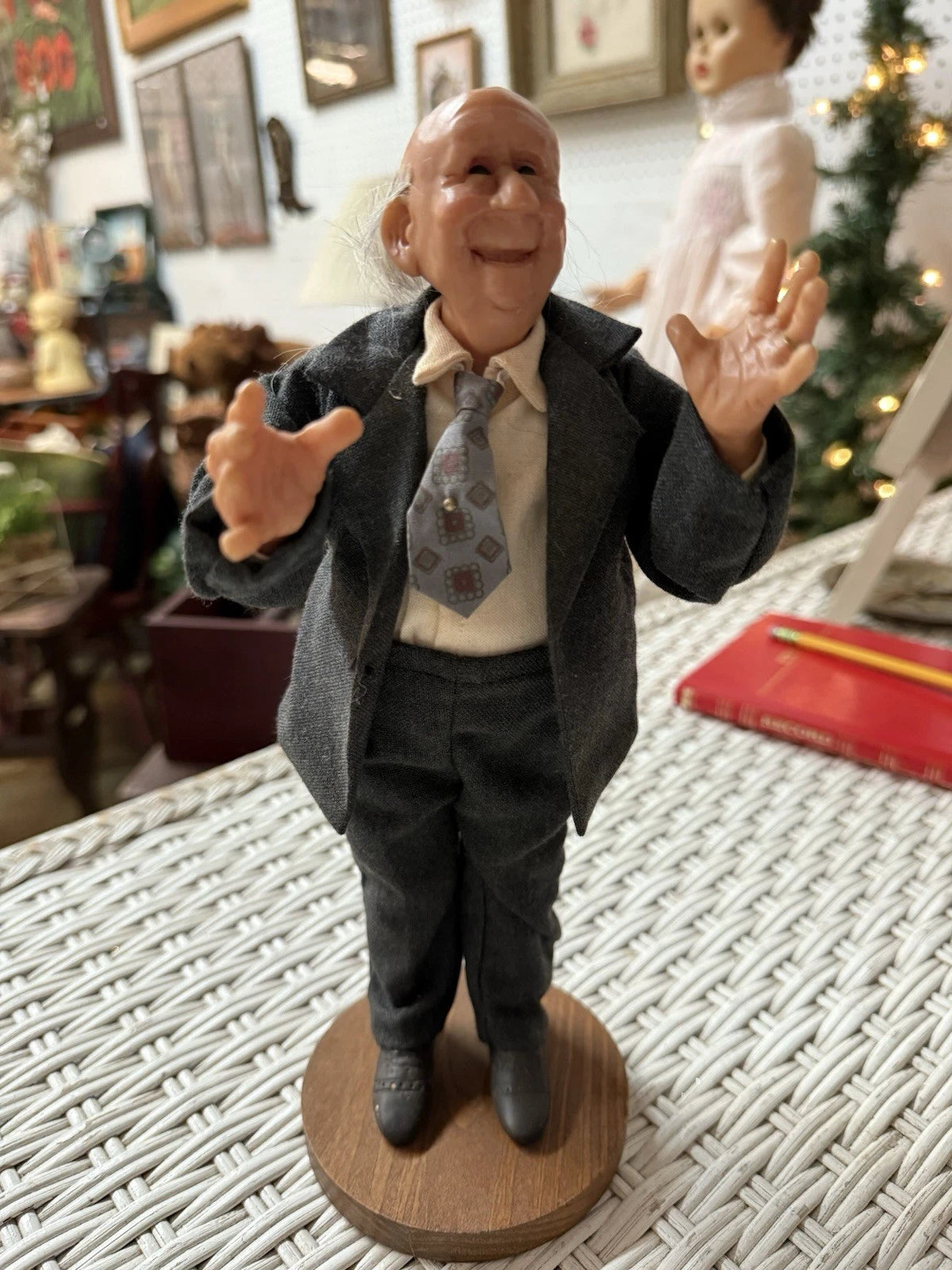 “Uncle Jake” by Anne Wahl – Handcrafted Polymer Clay Character Doll – Mischievous Spirit?