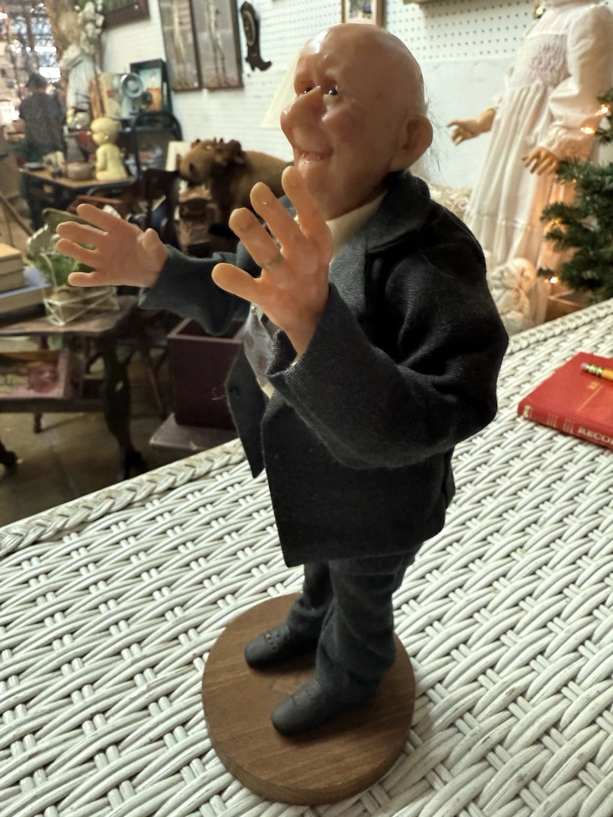 “Uncle Jake” by Anne Wahl – Handcrafted Polymer Clay Character Doll – Mischievous Spirit?
